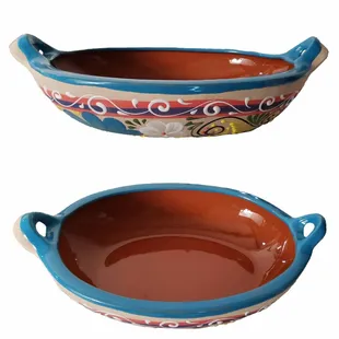 Chicharronera de Barro decorada 
Serranos Artesanias Mexicanas Stockton California