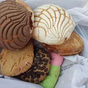 a variety of pastries in a bag