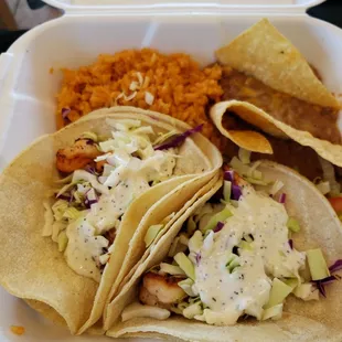 Shrimp Tacos Plate