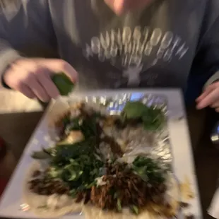 Tacos Raza.... oops bad pic  but this was soo good!