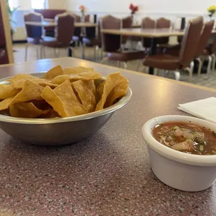 Complimentary Homemade Chips &amp; Homemade Pico De Gallo