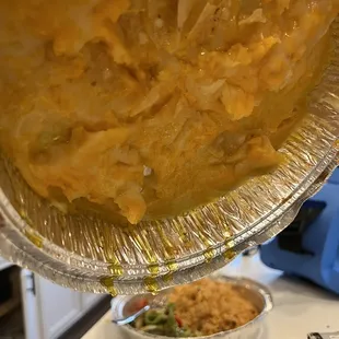 Grease dripping from nachos