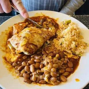 Red chili beef burrito