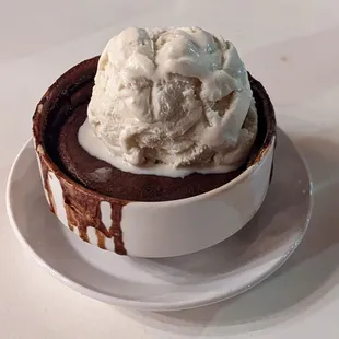 Bittersweet chocolate cobbler