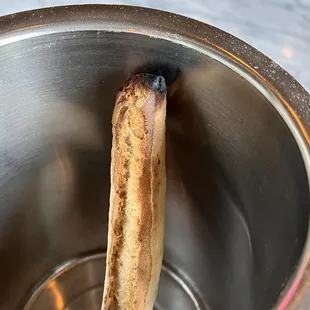 Burnt breadstick