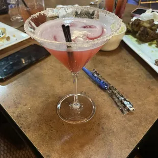 First time eating here.  Order street tacos. Which was pretty good&amp; a  Strawberry drop in this photo... I believe that's what it's called.