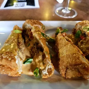 Surf and turf egg rolls