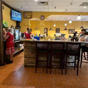 people in a restaurant