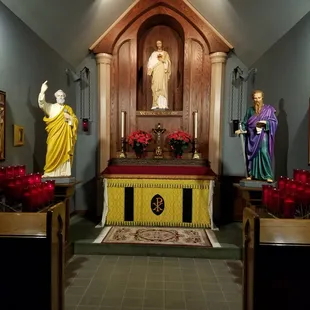 Sacred Heart Side chapel.  Part of the traditional layout.