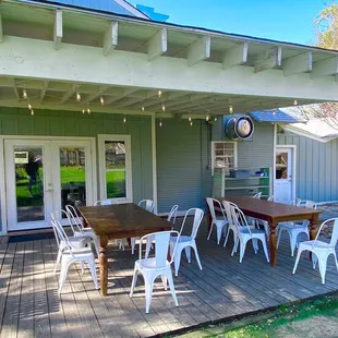 Outdoor seating.