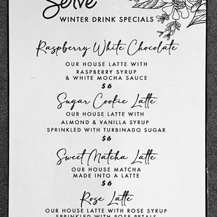 Winter drinks (displayed April 2021?)