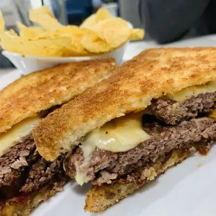 a meat and cheese sandwich