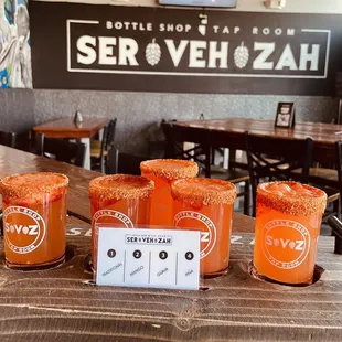 Michelada flight! Very popular here!