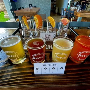 Mezcal Flight, Beer Flight