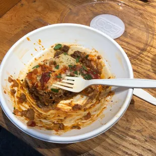 What&apos;s left so far of my Moussaka!