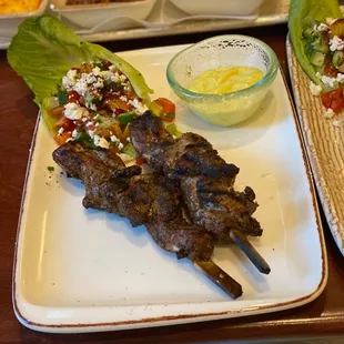 Lamb harissa kebab