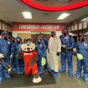 ServiceMaster disinfecting the Fresno State locker room