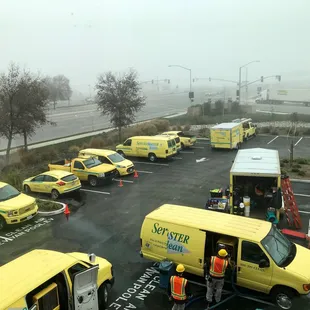 ServiceMaster on a water-loss job.