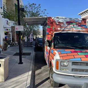 a colorful ice cream truck