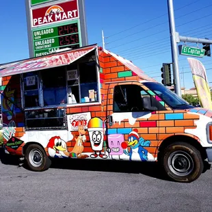a colorful ice cream truck