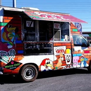 a colorful food truck