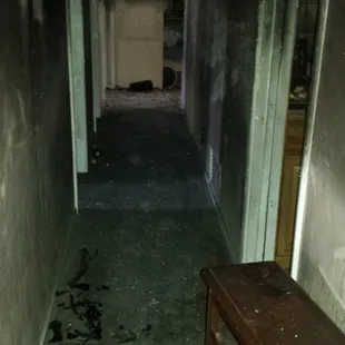 (A)This is the aftermath from a fire caused by a cigarette  here in Tucson, AZ.
