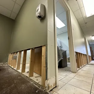 We were able to remove the lower sheetrock to save the rest from water damage.