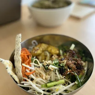 Noodle Salad Bowl (Bún) w/ Turmeric Fish as protein