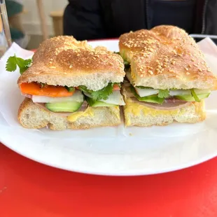 Vegetarian banh mi