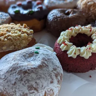 Dozen holiday donuts