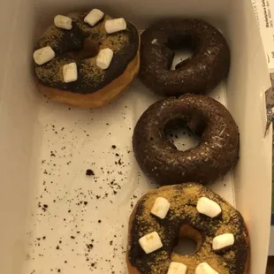 S&apos;mores and chocolate glazed