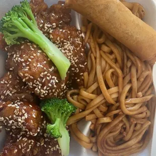 1. Sesame Chicken and C6. Lo-Mein noodles