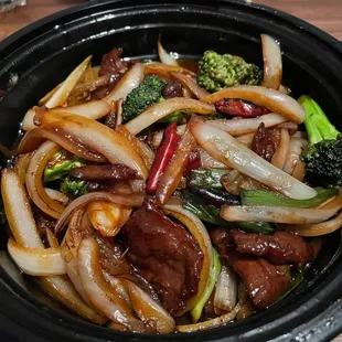 Mongolian Beef with added broccoli