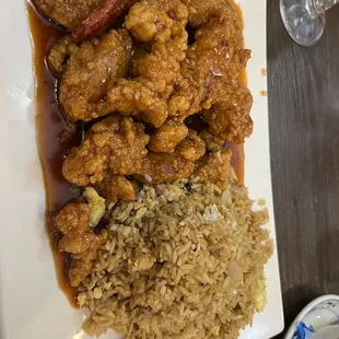  plate of chicken and rice