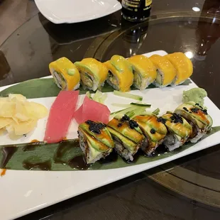 Sushi and sashimi