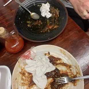 Happy Plates!! (After packing up leftovers)