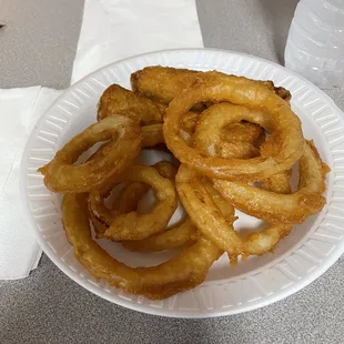 Complimentary onion rings