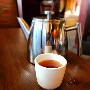 a cup of tea on a table