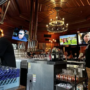 a man and a woman at a bar
