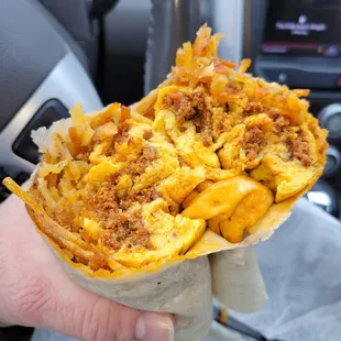 The Chorizo Breakfast Burrito.