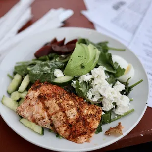 Kale Salad with Salmon