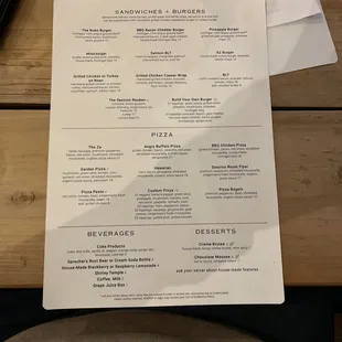 Great menu options!!