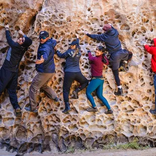Post yoga climbing with our instructors!