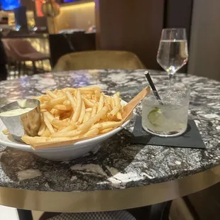 fries and margarita