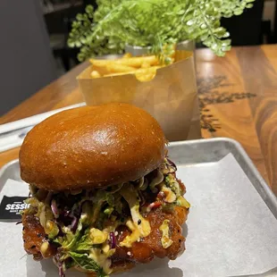 Spicy crunchy chicken sandwich