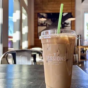 My Cold Brew Latte arrived over 30 minutes before our food order.