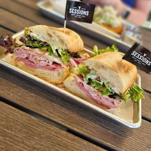 two sandwiches on a plate