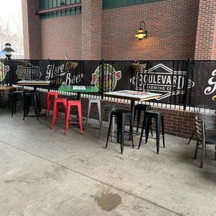 It&apos;s winter and that&apos;s why no diners but this is the outdoor eating area,