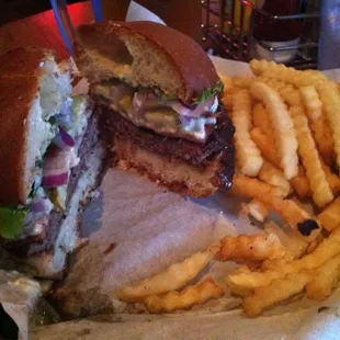 Blue cheese burger