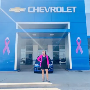 Vance Chevrolet store front. #BreatCancerAwareness #PinkOut
